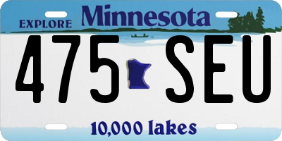 MN license plate 475SEU