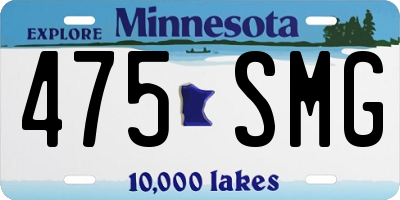MN license plate 475SMG
