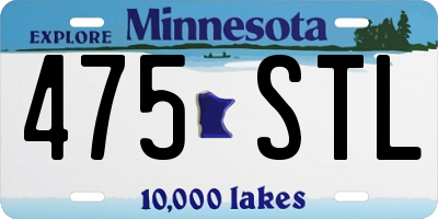 MN license plate 475STL