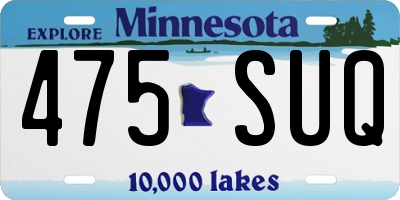 MN license plate 475SUQ