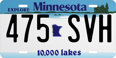 MN license plate 475SVH