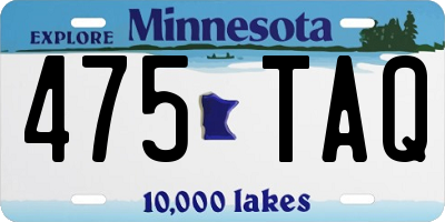 MN license plate 475TAQ