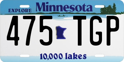 MN license plate 475TGP