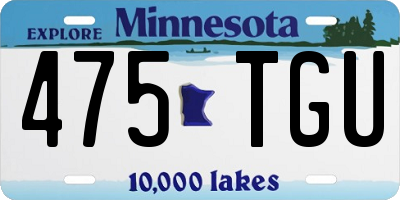 MN license plate 475TGU