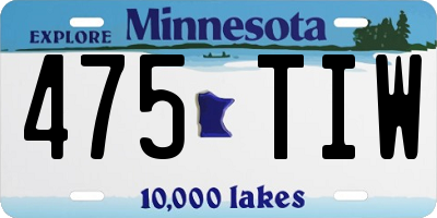 MN license plate 475TIW