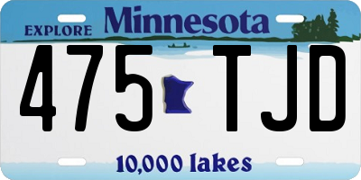 MN license plate 475TJD