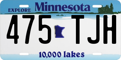 MN license plate 475TJH