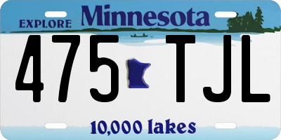 MN license plate 475TJL