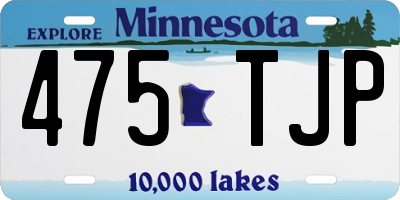 MN license plate 475TJP