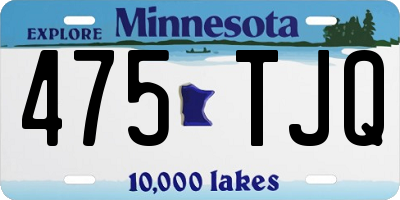 MN license plate 475TJQ