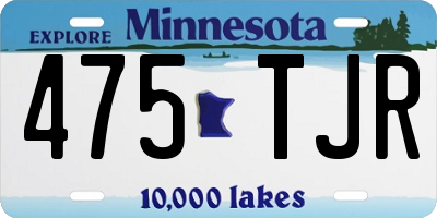 MN license plate 475TJR