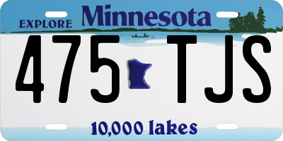 MN license plate 475TJS