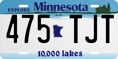 MN license plate 475TJT