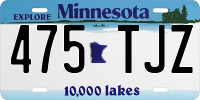 MN license plate 475TJZ