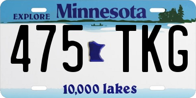 MN license plate 475TKG
