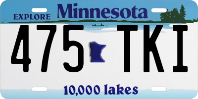 MN license plate 475TKI
