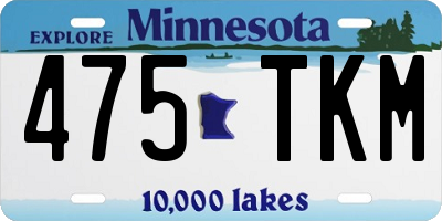 MN license plate 475TKM