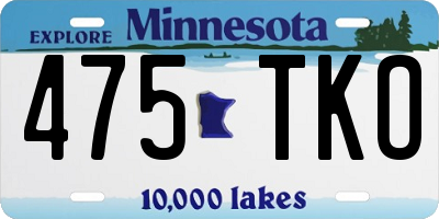 MN license plate 475TKO