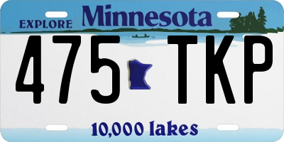 MN license plate 475TKP