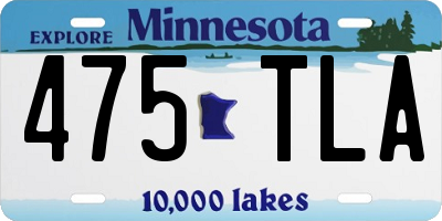MN license plate 475TLA