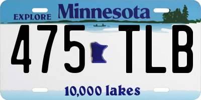 MN license plate 475TLB