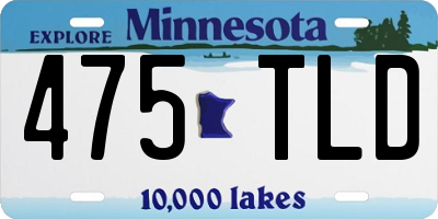 MN license plate 475TLD