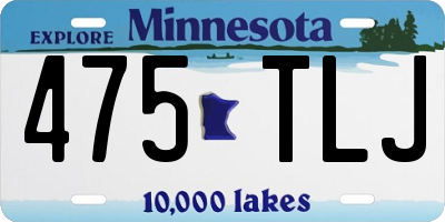 MN license plate 475TLJ