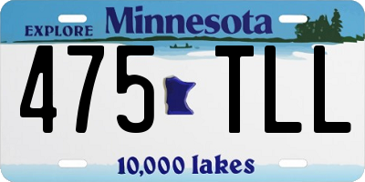 MN license plate 475TLL
