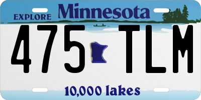 MN license plate 475TLM