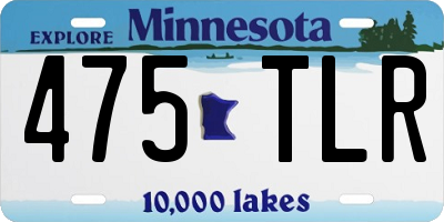 MN license plate 475TLR