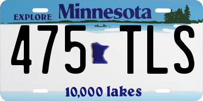 MN license plate 475TLS