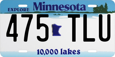 MN license plate 475TLU