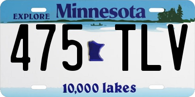MN license plate 475TLV