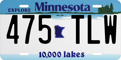 MN license plate 475TLW