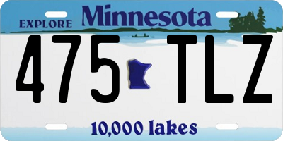 MN license plate 475TLZ