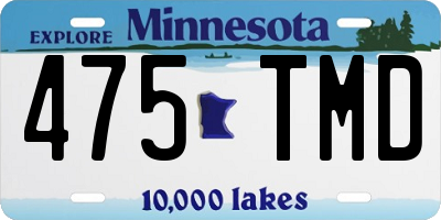 MN license plate 475TMD