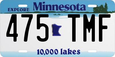 MN license plate 475TMF