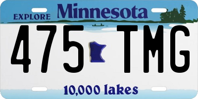 MN license plate 475TMG