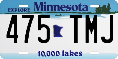 MN license plate 475TMJ