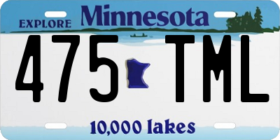 MN license plate 475TML