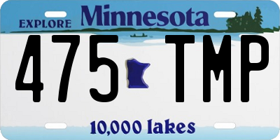 MN license plate 475TMP
