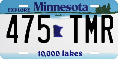 MN license plate 475TMR