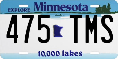 MN license plate 475TMS