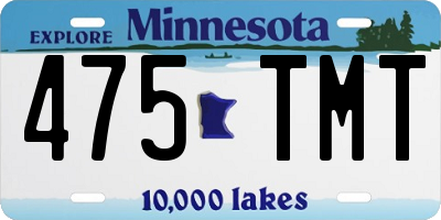 MN license plate 475TMT