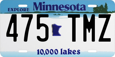 MN license plate 475TMZ