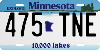 MN license plate 475TNE