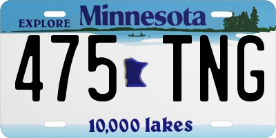 MN license plate 475TNG