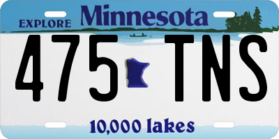 MN license plate 475TNS