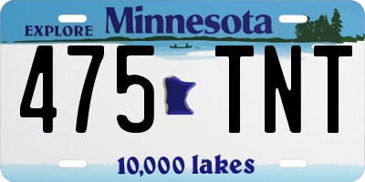 MN license plate 475TNT