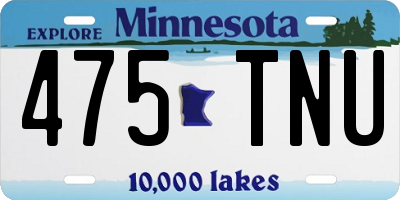 MN license plate 475TNU